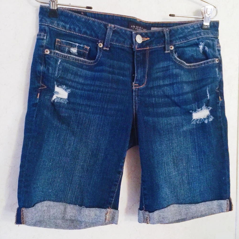 Aeropostale Destroyed Bermuda Shorts